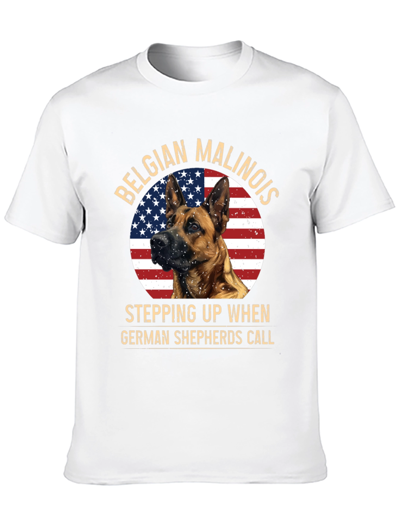 Belgian Malinois Patriotic Dog T-Shirt