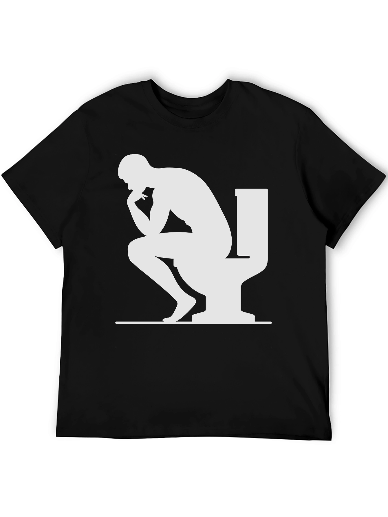The Thinker on Toilet T-Shirt - Funny Graphic Tee