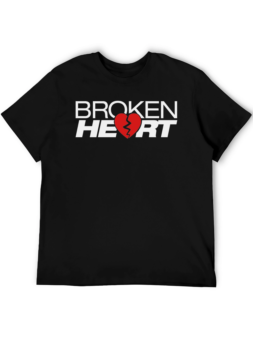 Broken Heart Graphic T-Shirt - Black