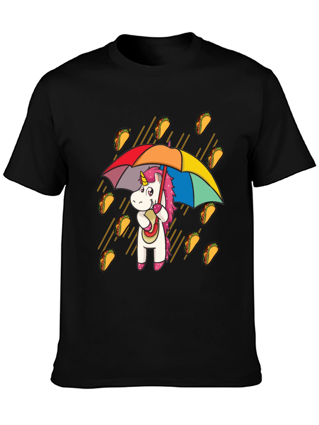 Taco Rain Unicorn T-Shirt - Novelty Graphic Tee