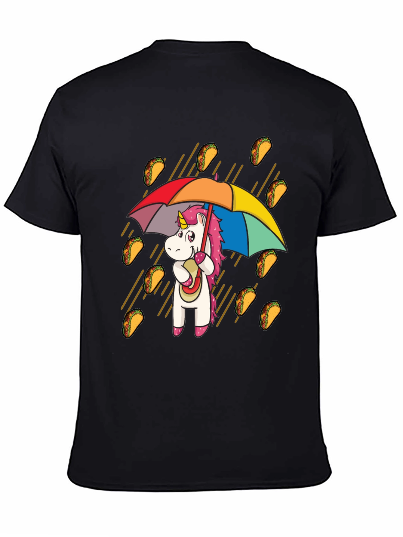 Taco Rain Unicorn T-Shirt - Novelty Graphic Tee