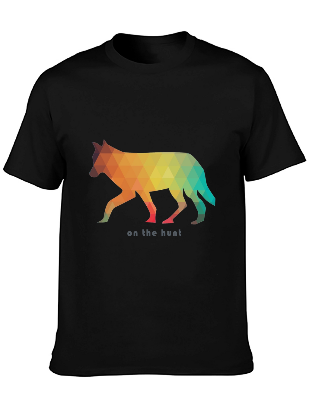 Geometric Wolf Graphic Tee - On the Hunt