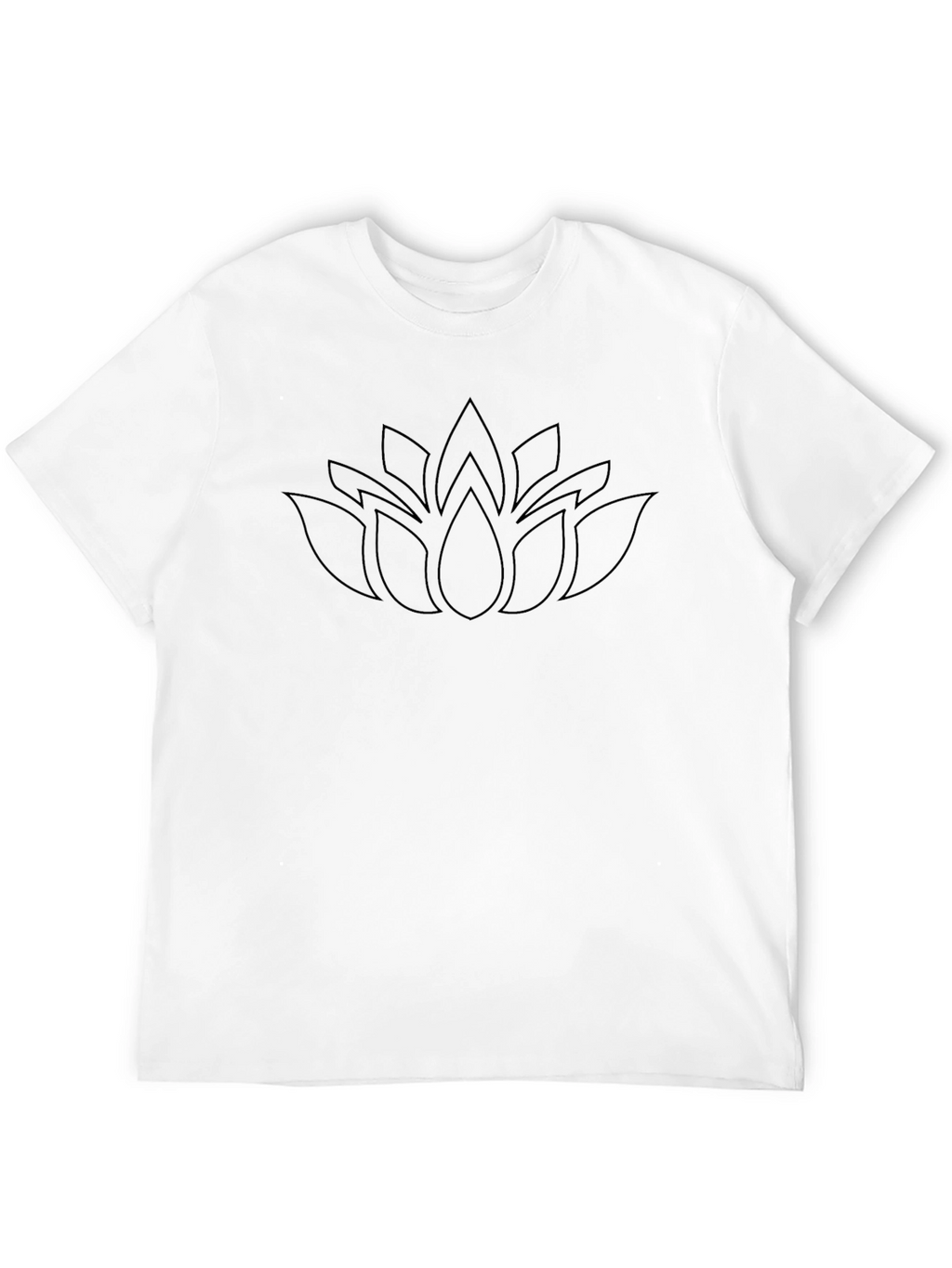 Lotus Flower Outline T-Shirt - Relaxed Fit