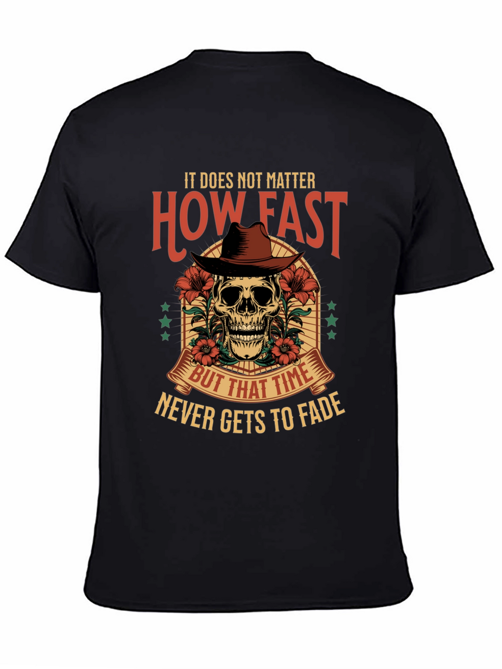 Skull Cowboy Graphic Tee - Time Never Fades