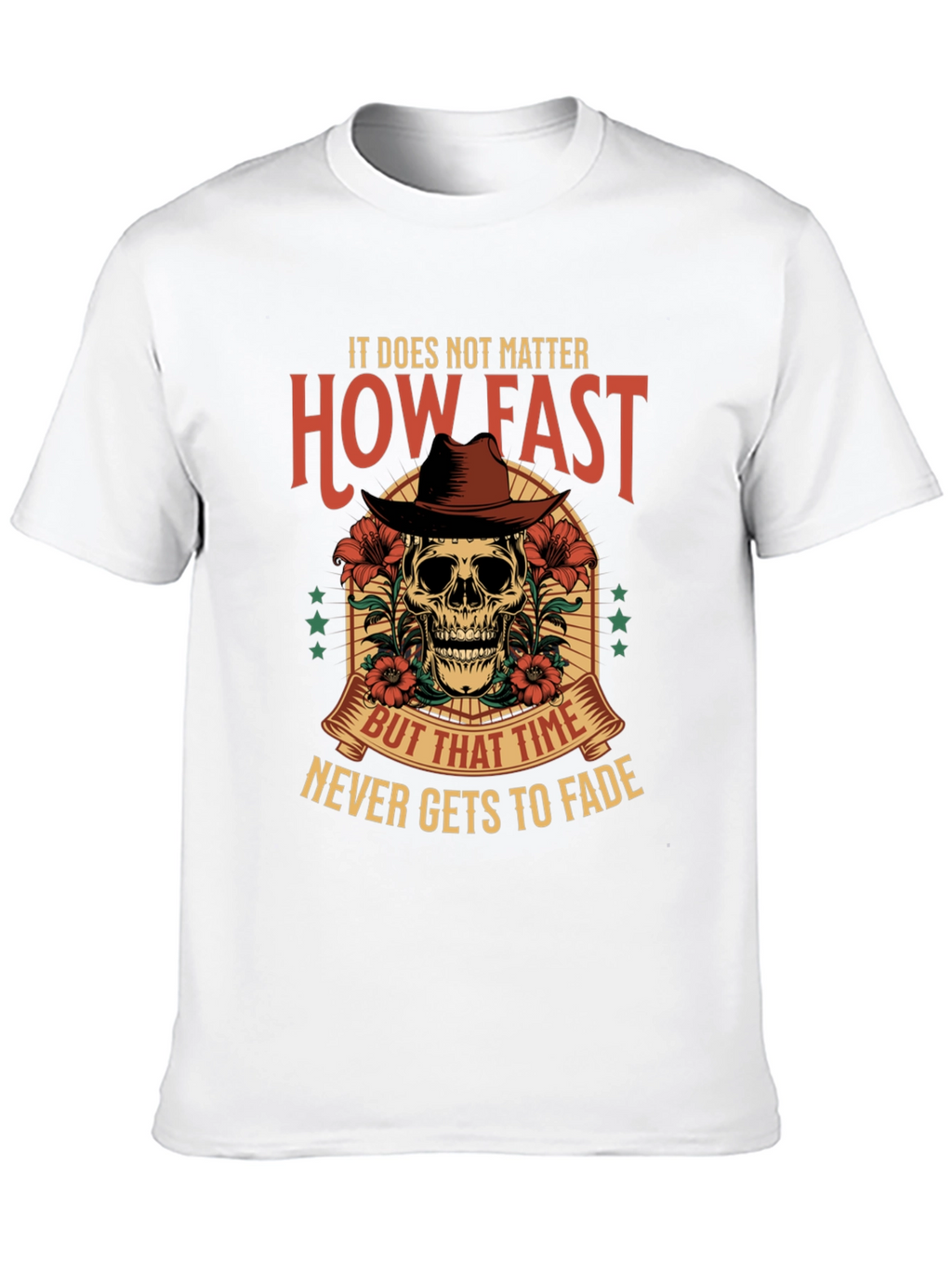 Skull Cowboy Graphic Tee - Time Never Fades