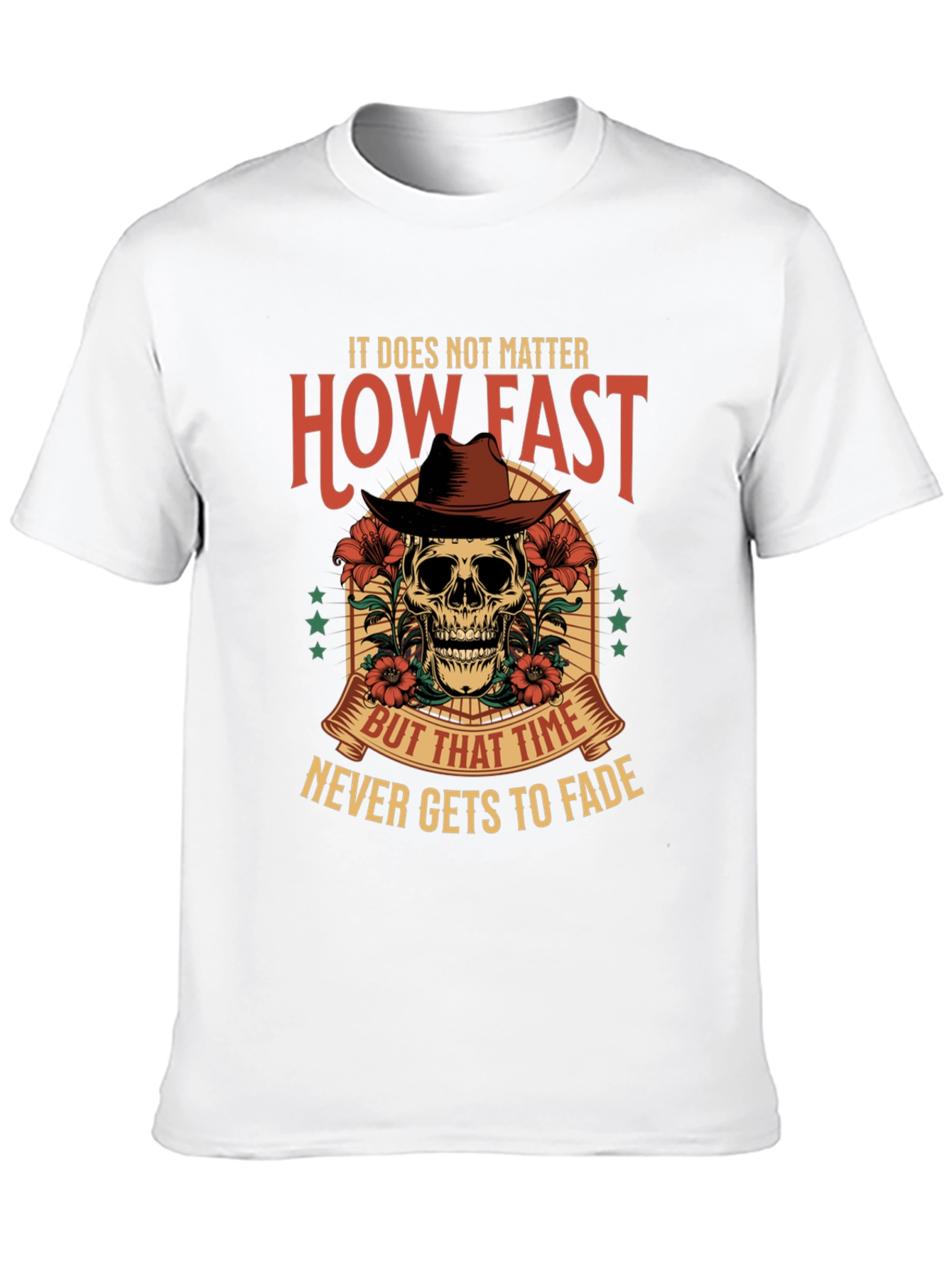 Skull Cowboy Graphic Tee - Time Never Fades