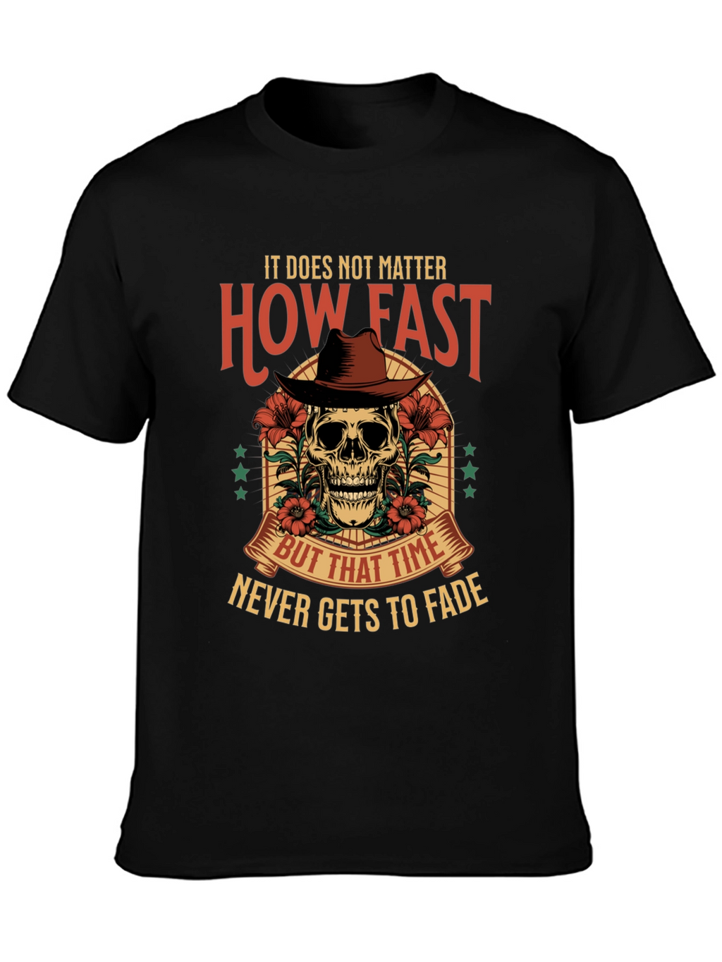 Skull Cowboy Graphic Tee - Time Never Fades