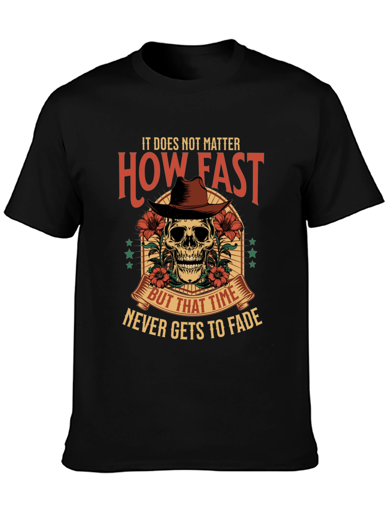 Skull Cowboy Graphic Tee - Time Never Fades