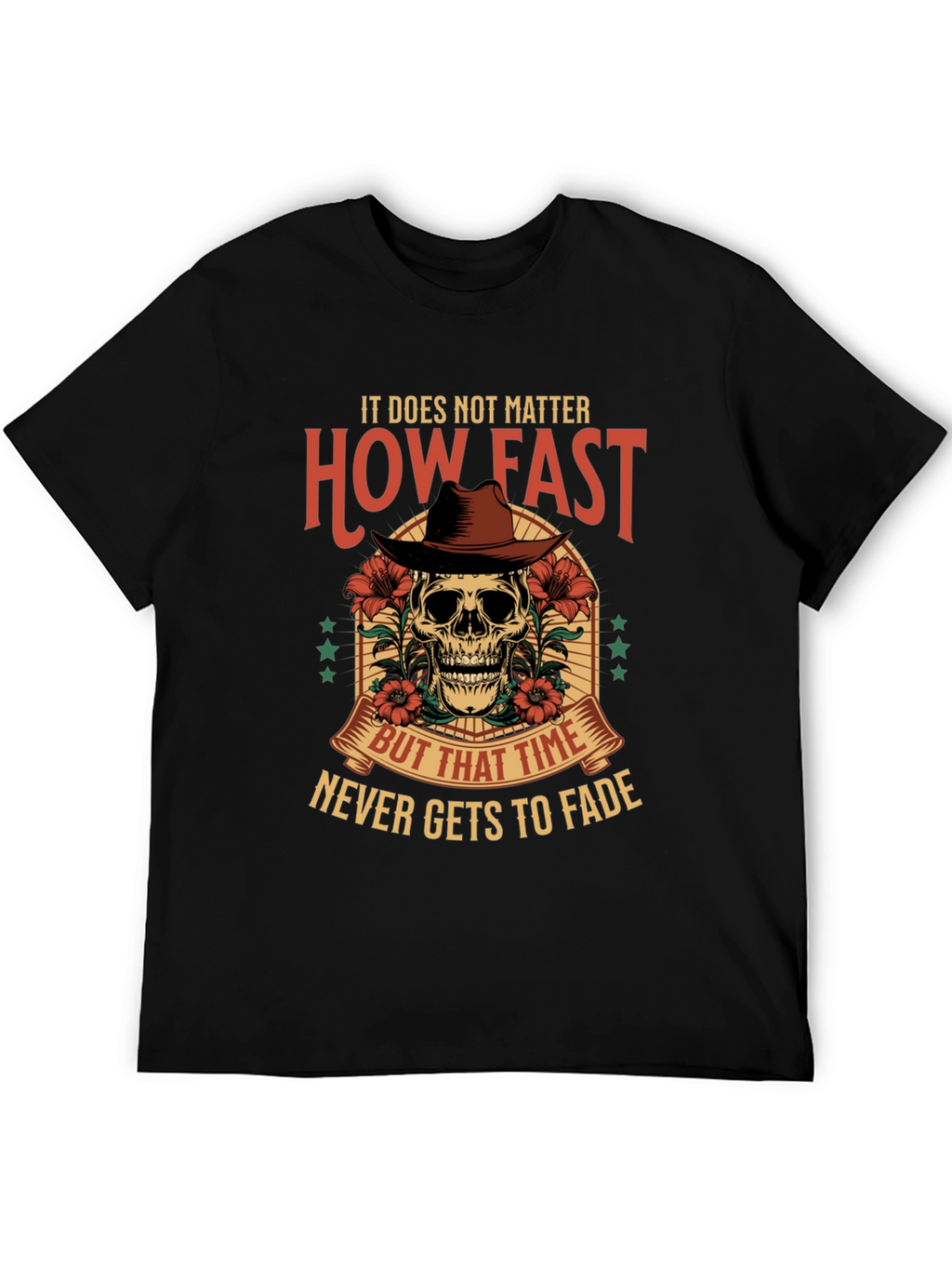 Skull Cowboy Graphic Tee - Time Never Fades