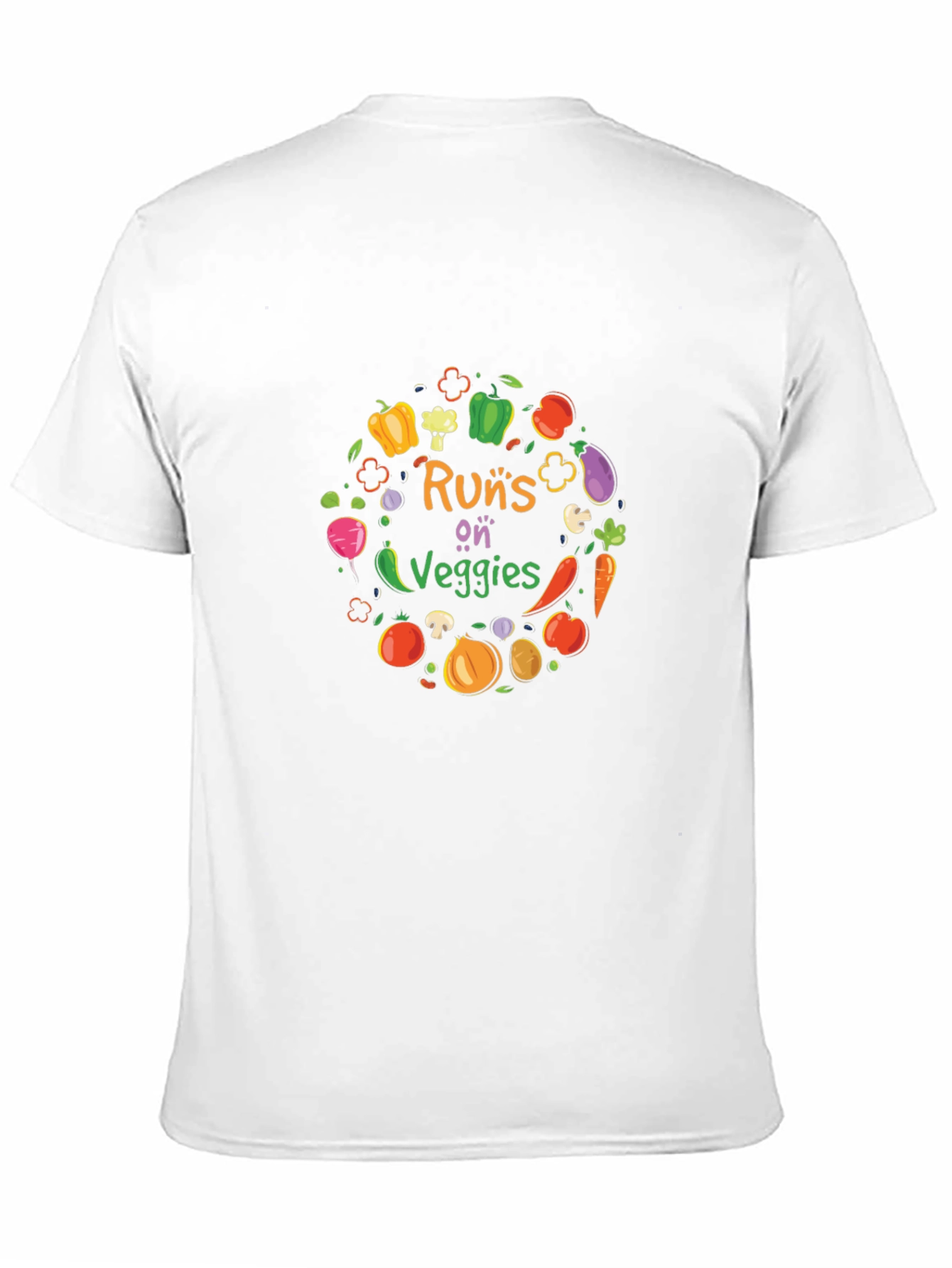 Runs on Veggies Graphic T-Shirt - Black