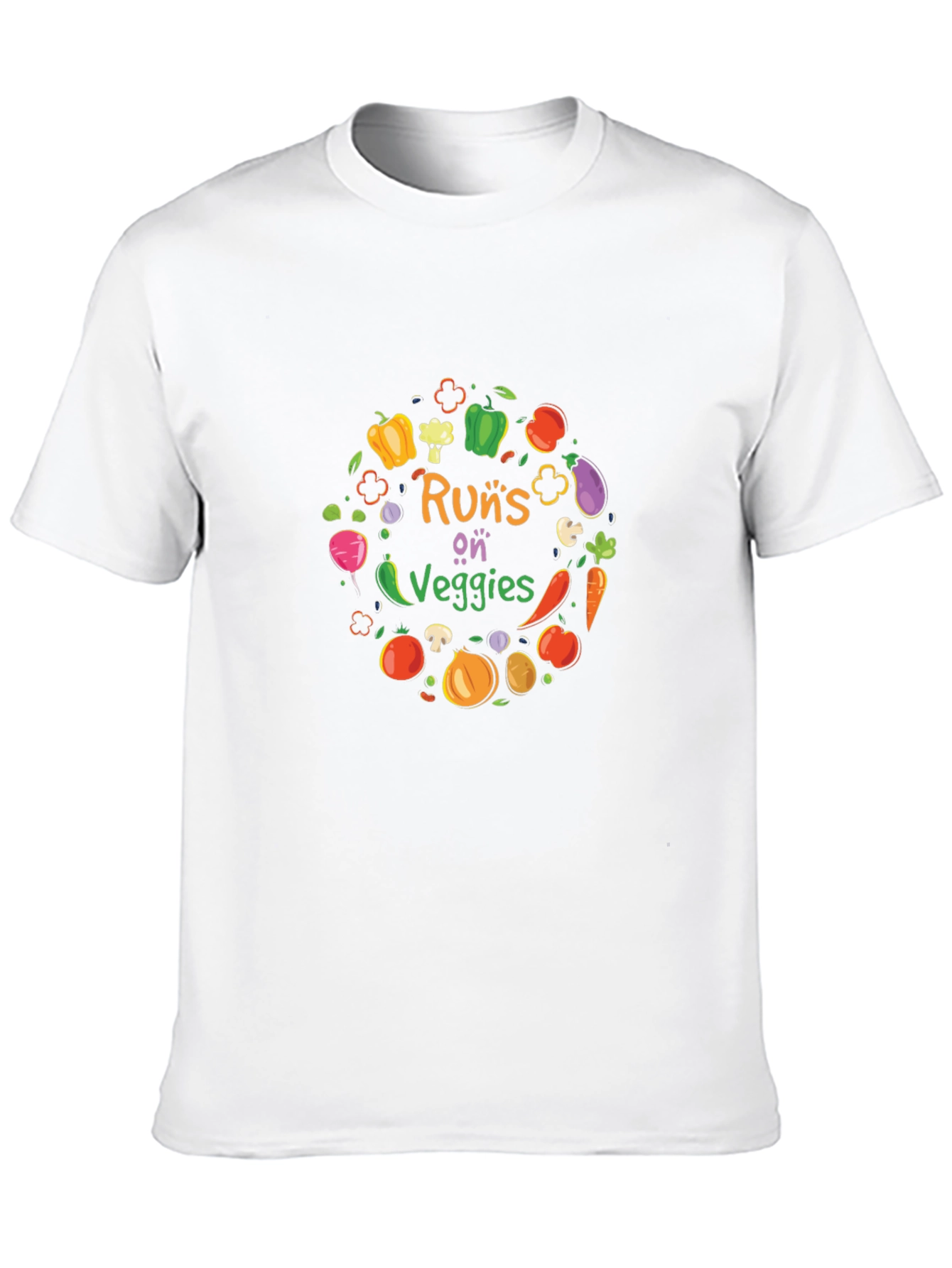 Runs on Veggies Graphic T-Shirt - Black