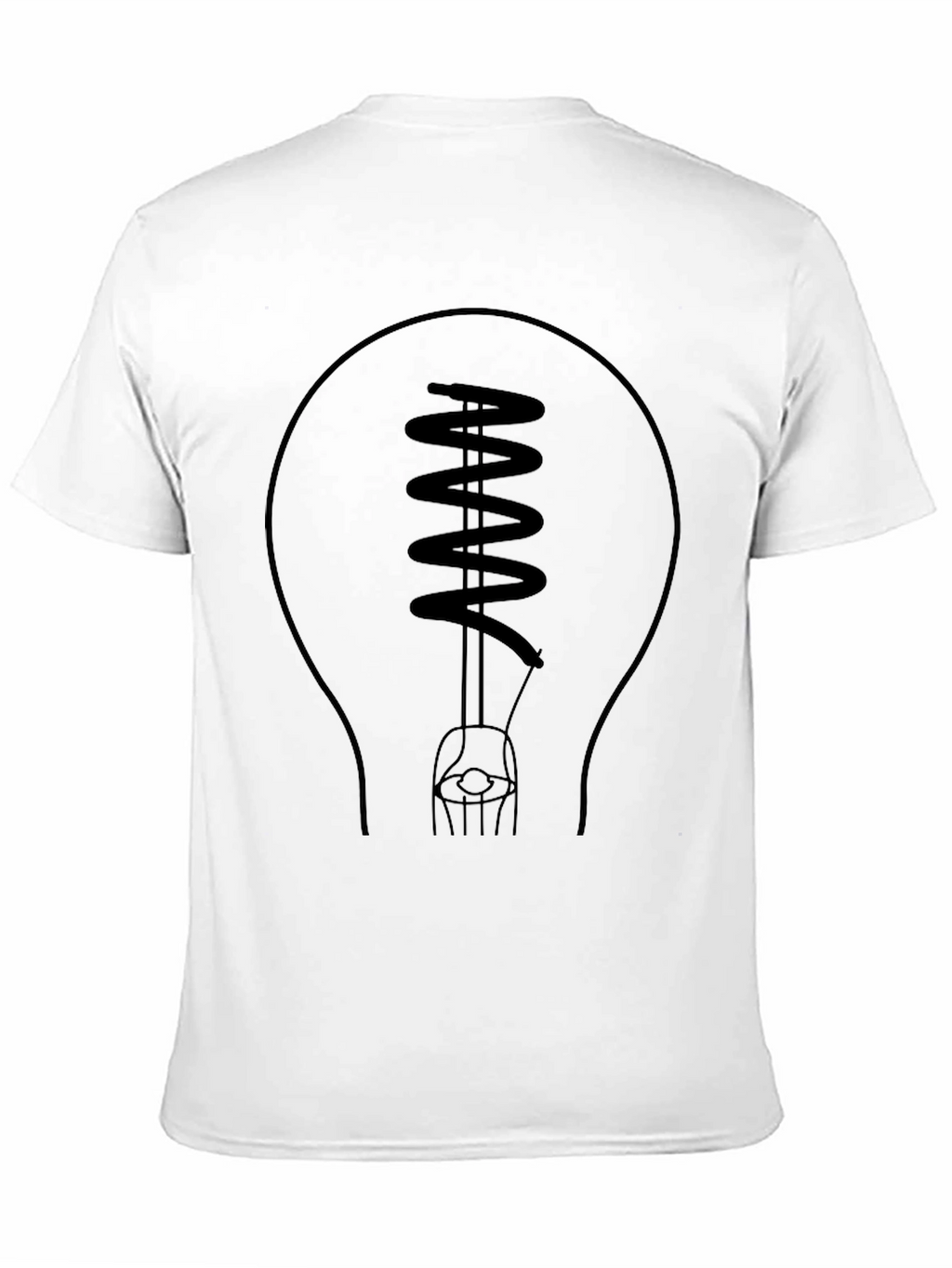 Lightbulb Graphic Tee - Black Cotton Comfort