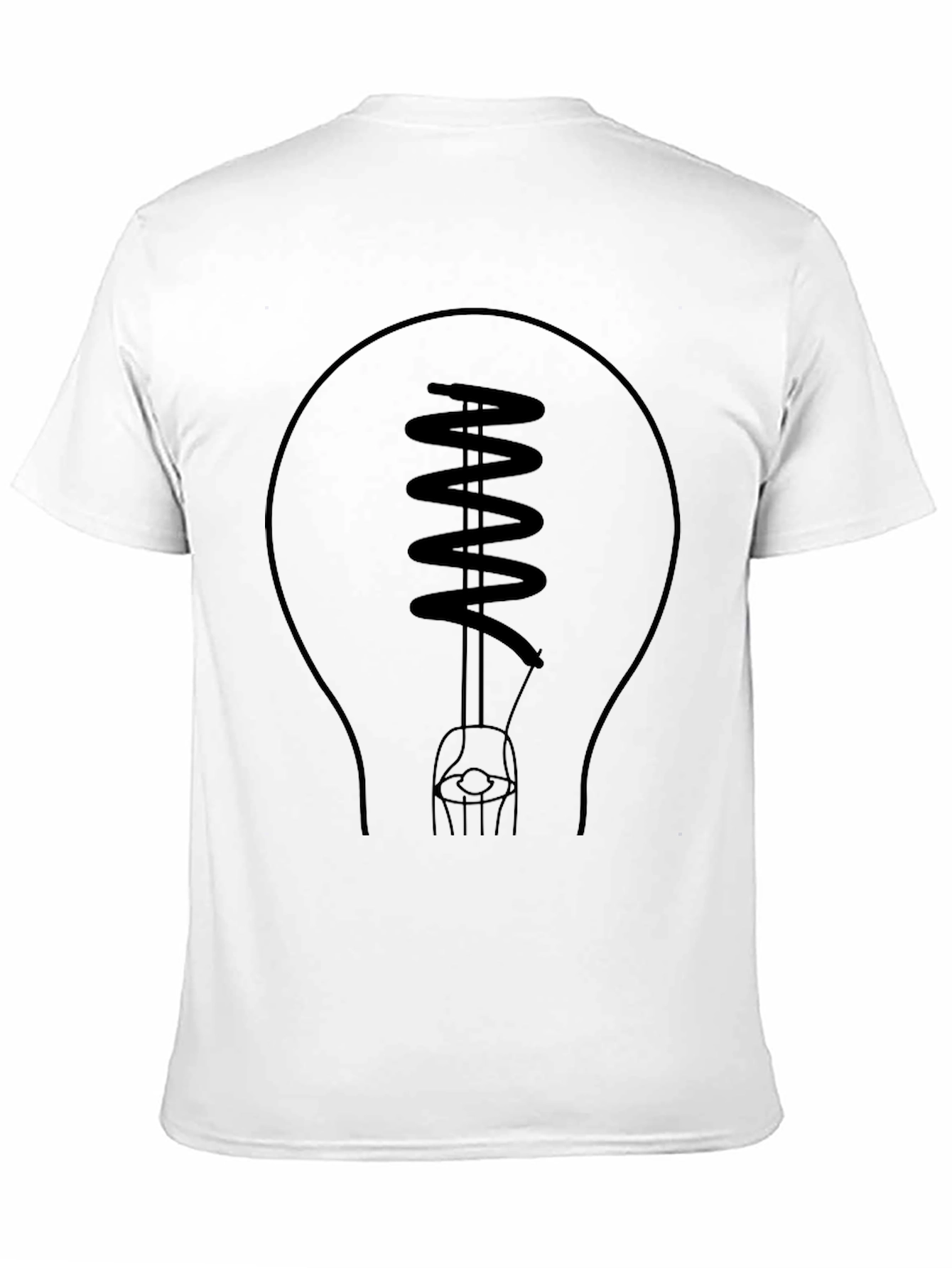Lightbulb Graphic Tee - Black Cotton Comfort