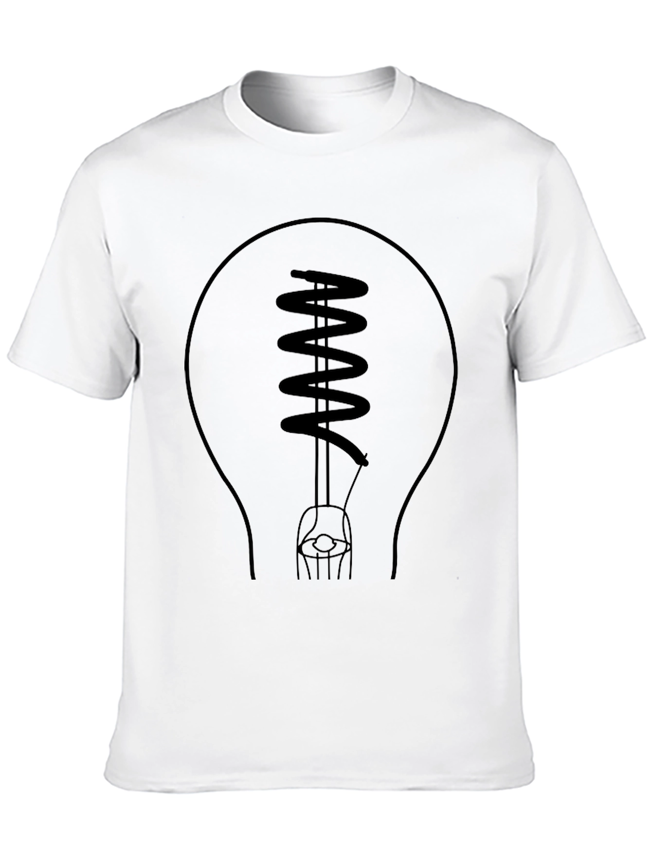 Lightbulb Graphic Tee - Black Cotton Comfort