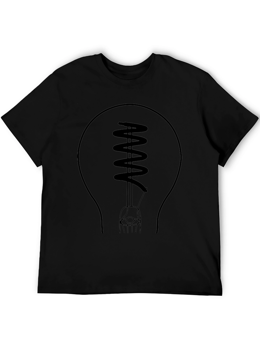 Lightbulb Graphic Tee - Black Cotton Comfort