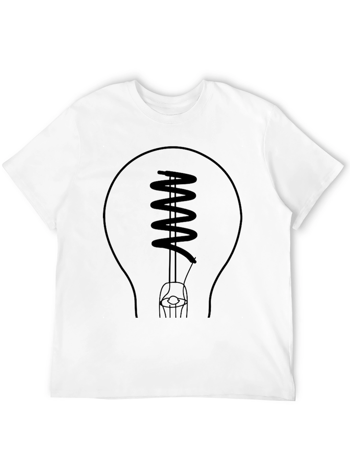 Lightbulb Graphic Tee - Black Cotton Comfort
