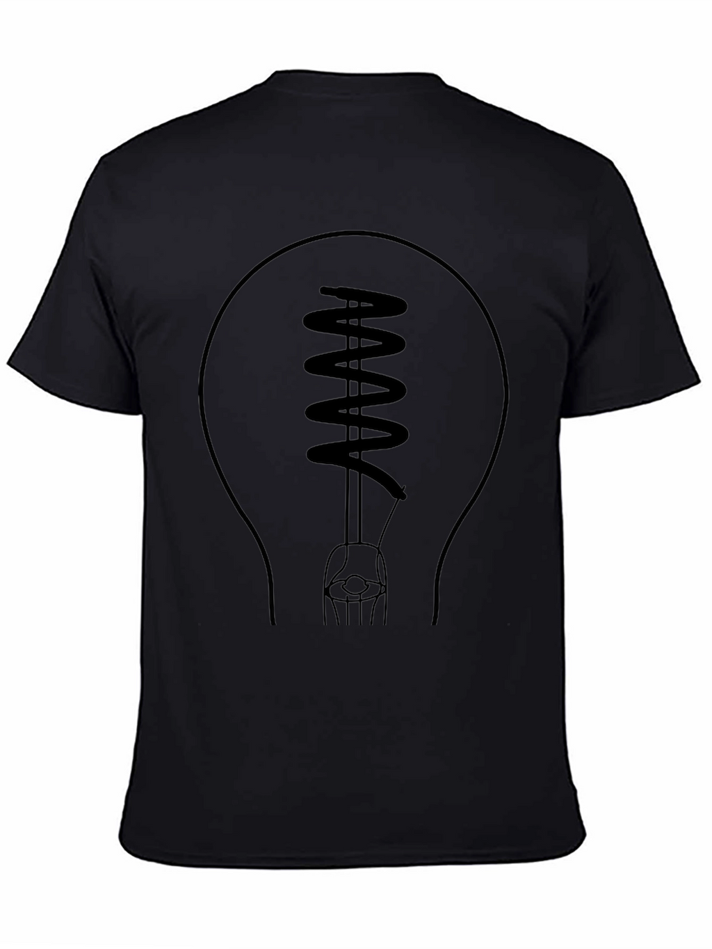 Lightbulb Graphic Tee - Black Cotton Comfort