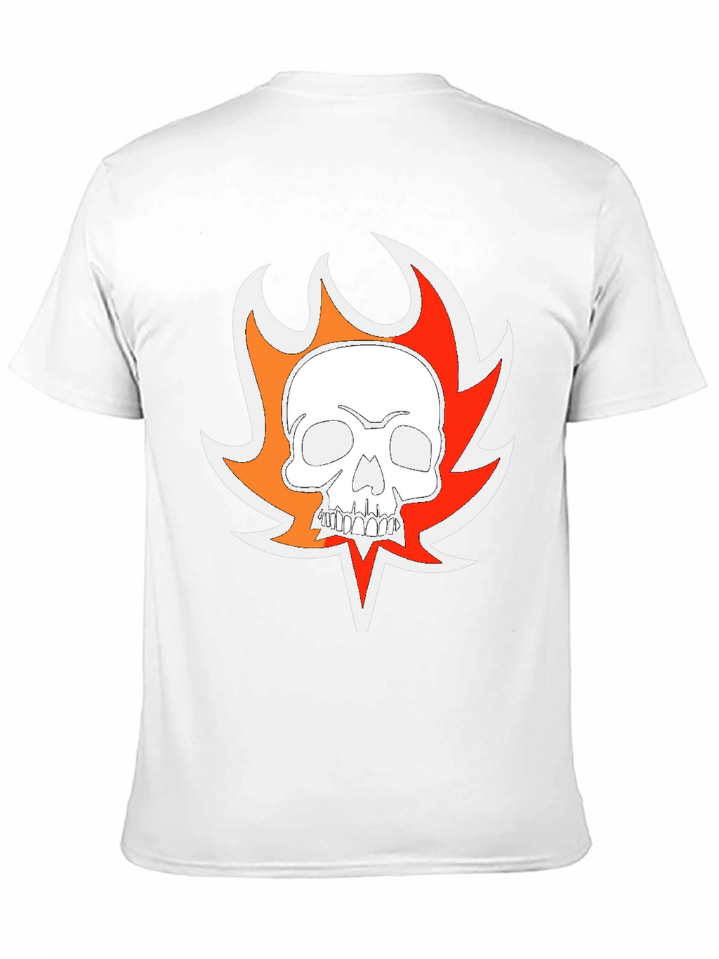 Fiery Skull Graphic T-Shirt - Mens Black Tee