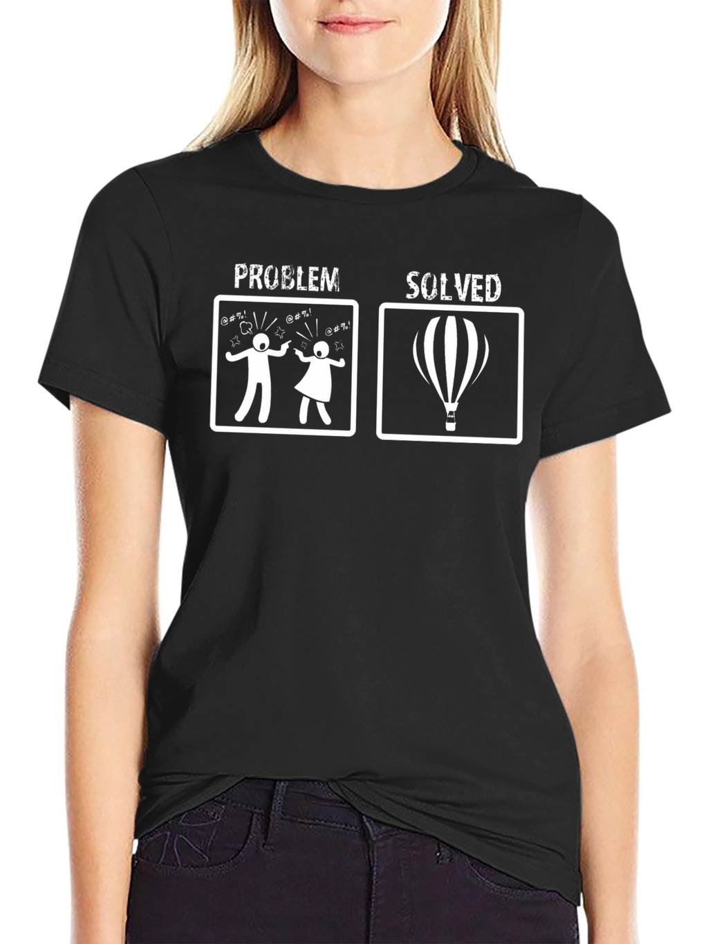 Problem Solved Hot Air Balloon T-Shirt