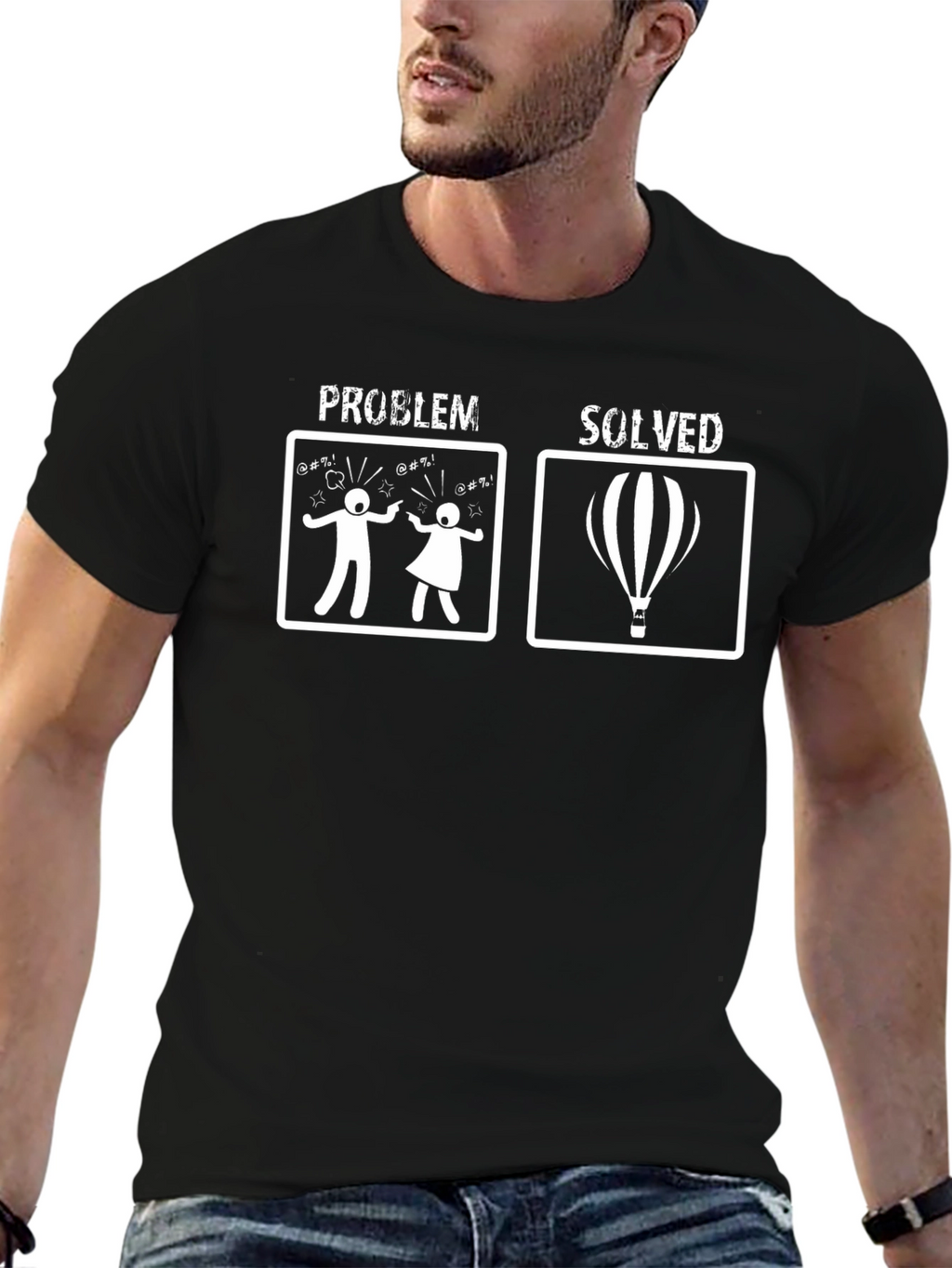 Problem Solved Hot Air Balloon T-Shirt