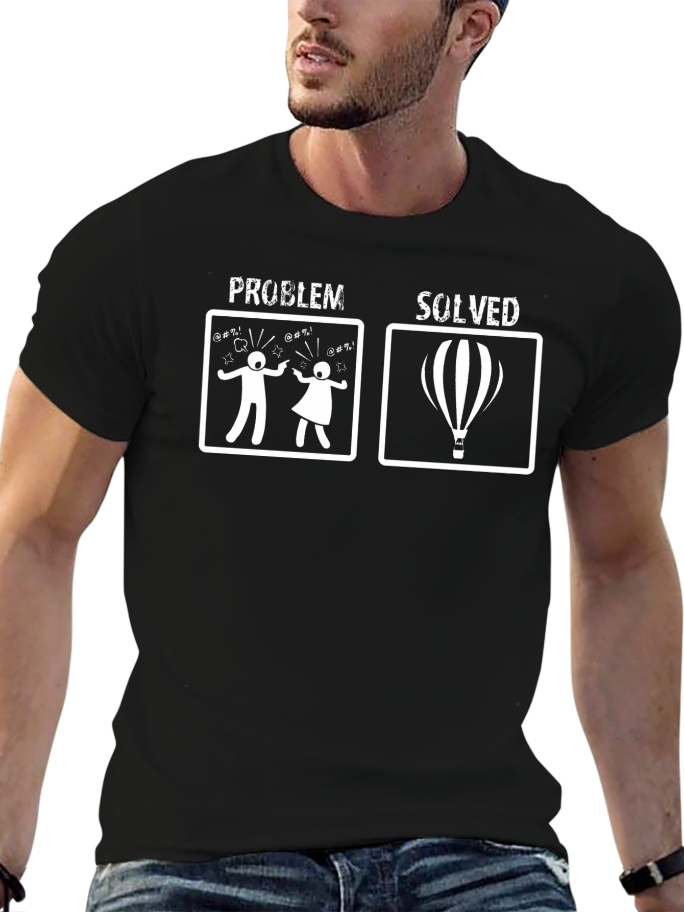 Problem Solved Hot Air Balloon T-Shirt