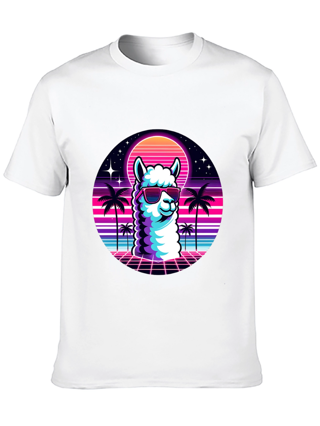 Retro Llama T-Shirt - 80s Vibes