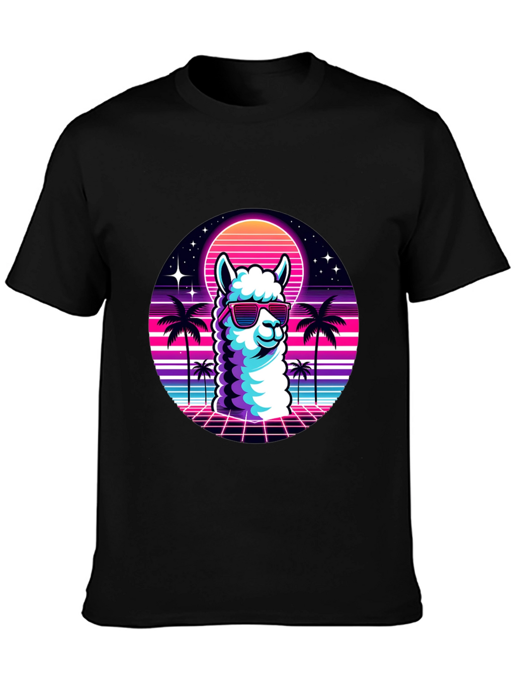 Retro Llama T-Shirt - 80s Vibes