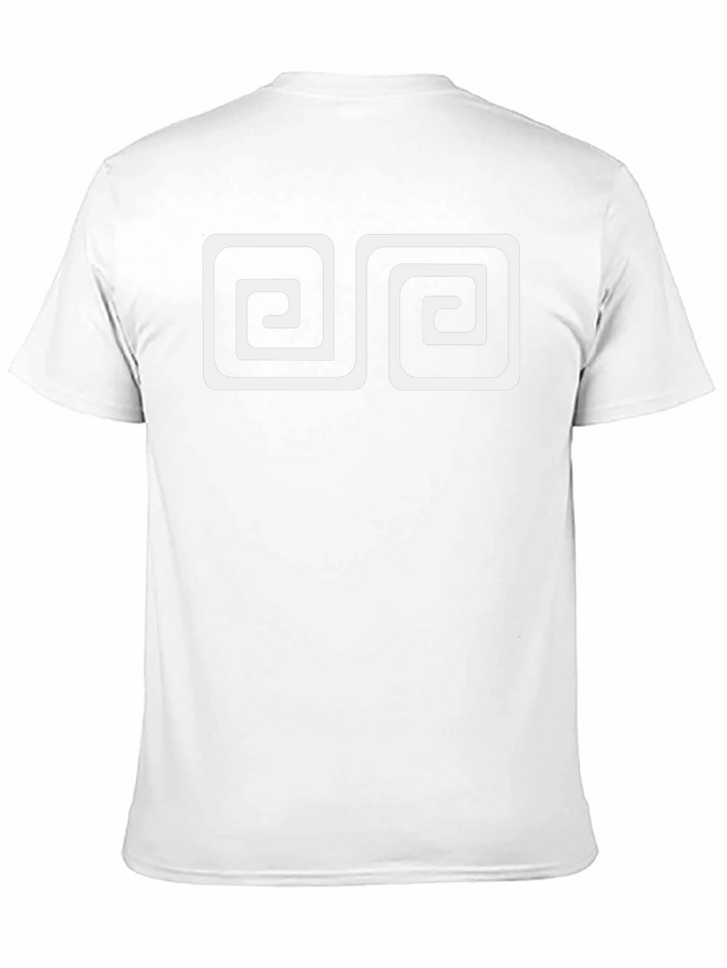 Geometric Spiral Design Black Cotton Tee