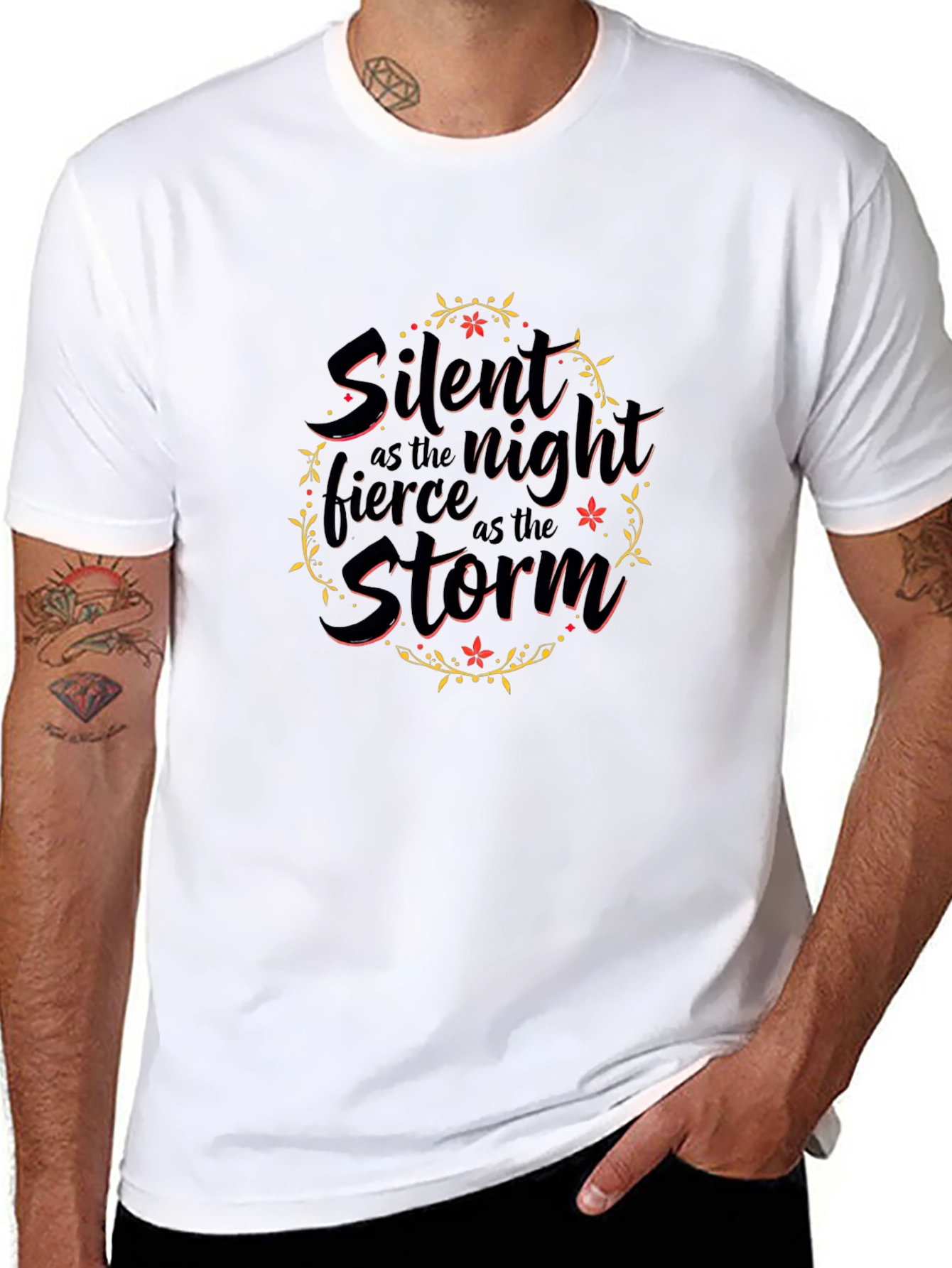 Silent Night Fierce Storm Black T-Shirt