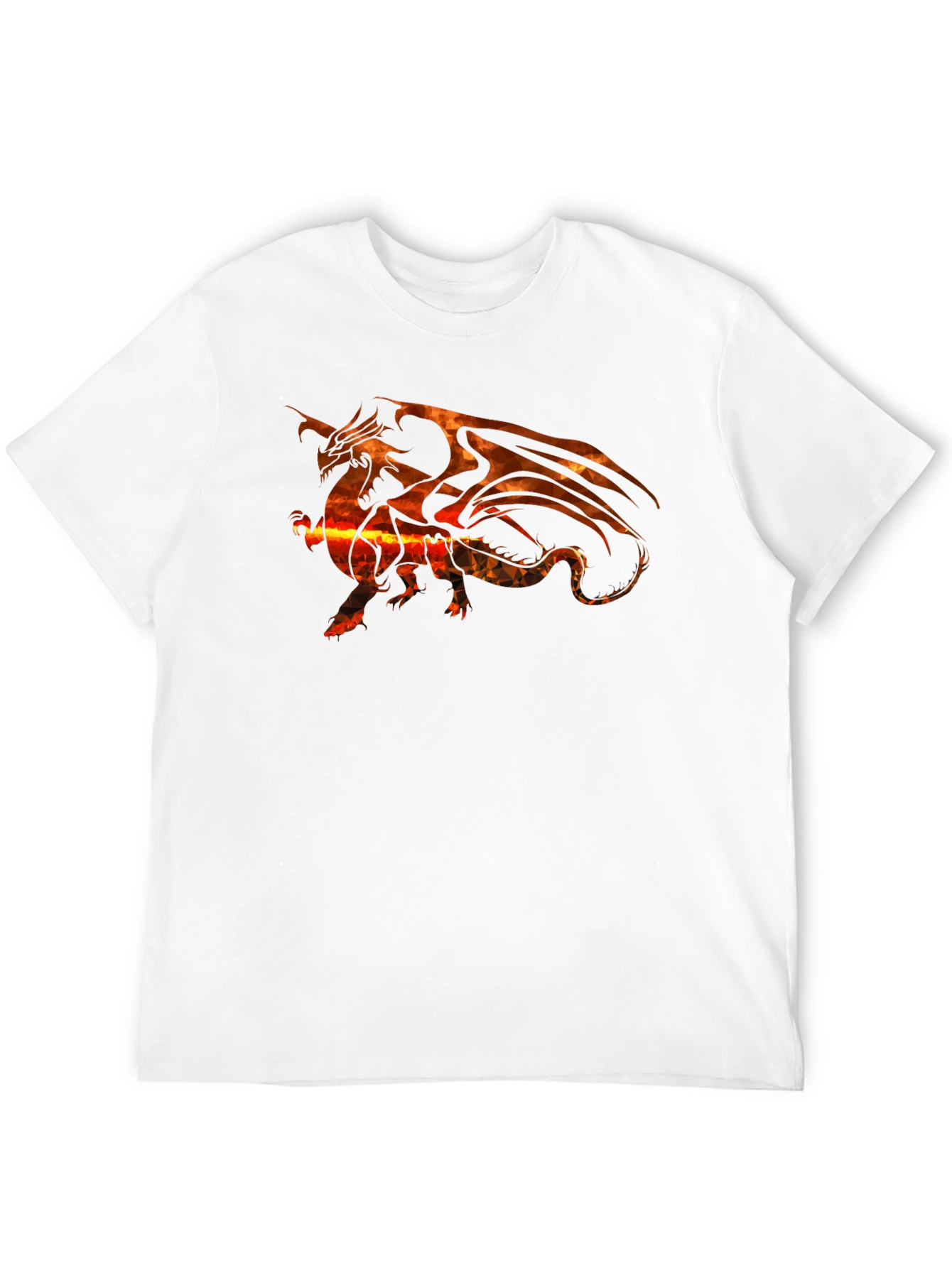 Fiery Dragon Graphic T-Shirt - Black Cotton Tee