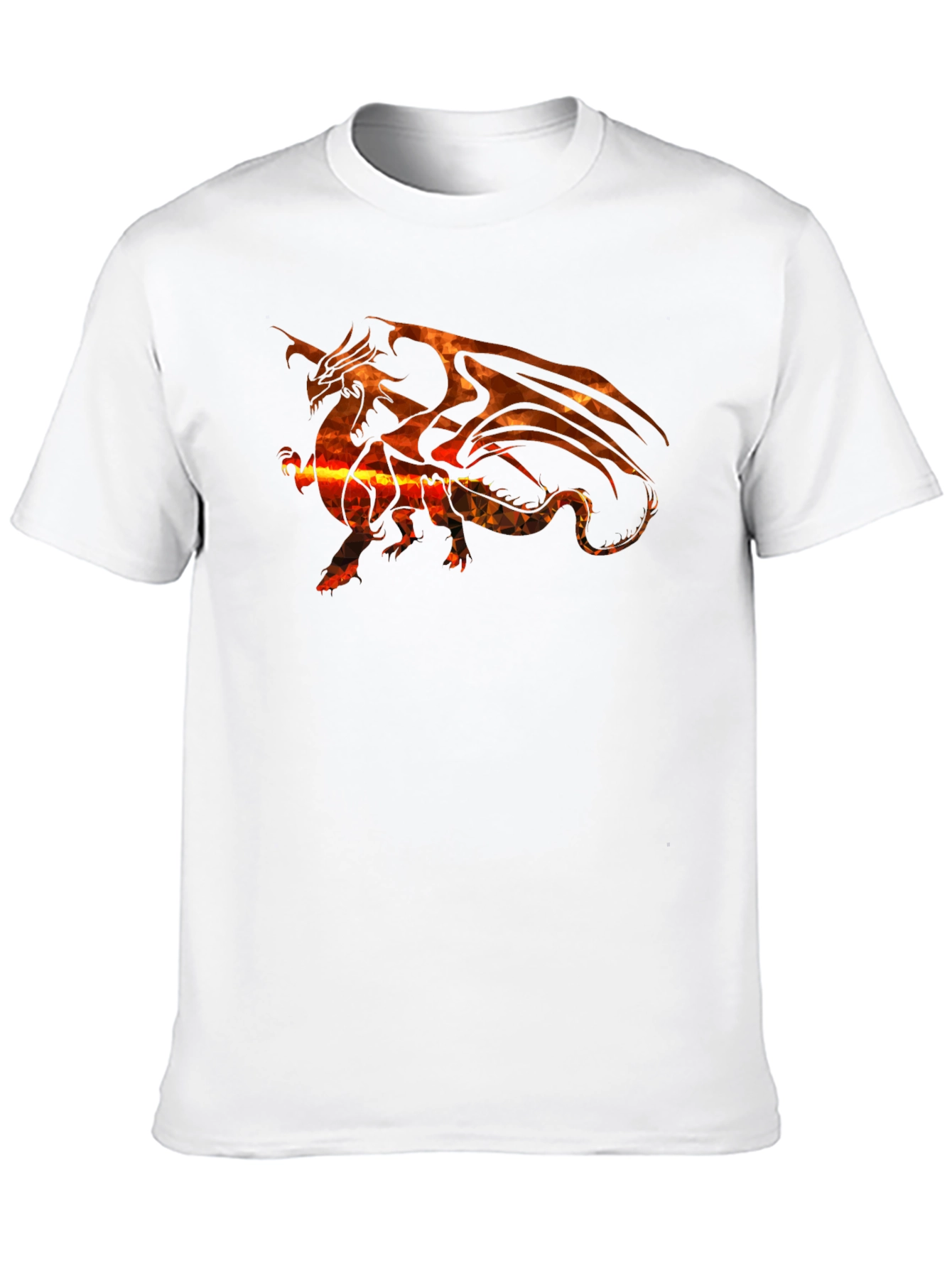 Fiery Dragon Graphic T-Shirt - Black Cotton Tee