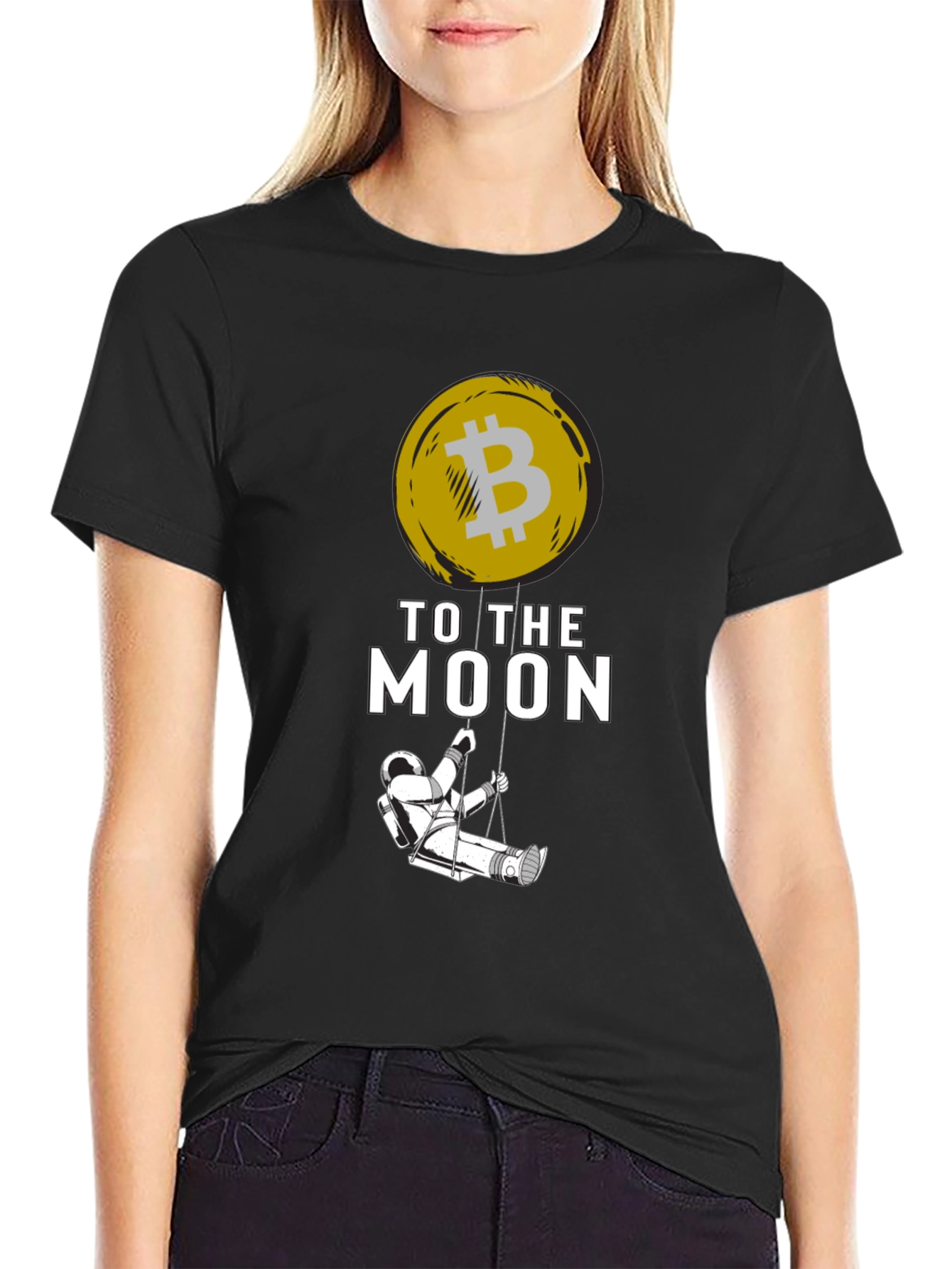 Bitcoin To The Moon Graphic T-Shirt