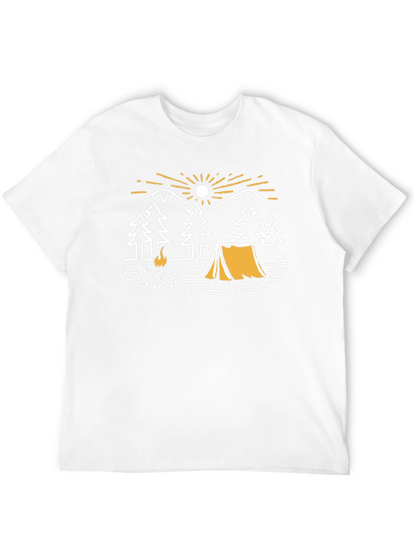 Camping Adventure Graphic T-Shirt - Black