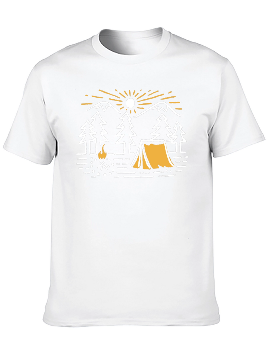 Camping Adventure Graphic T-Shirt - Black