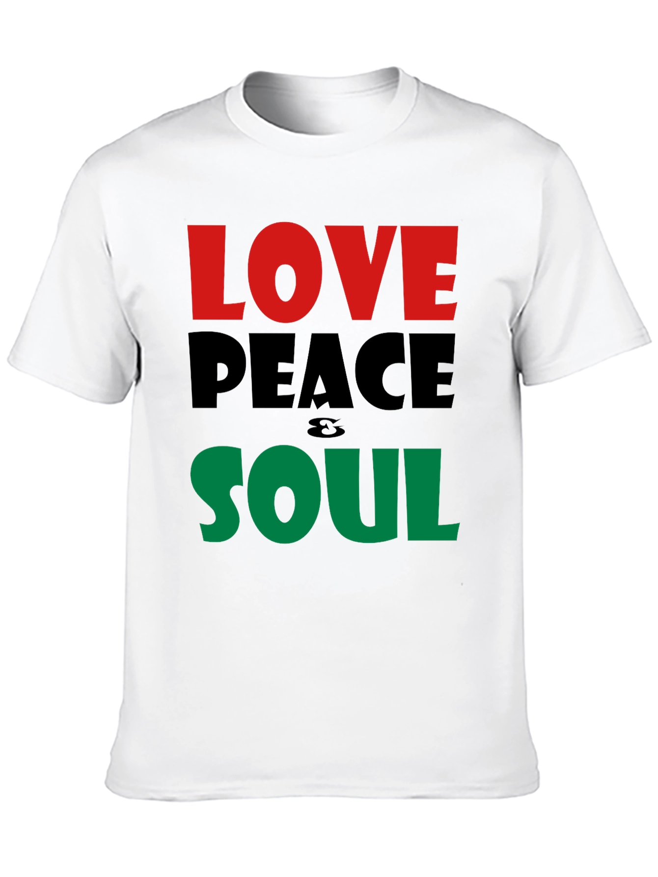Love Peace Soul T-Shirt - Black Short Sleeve
