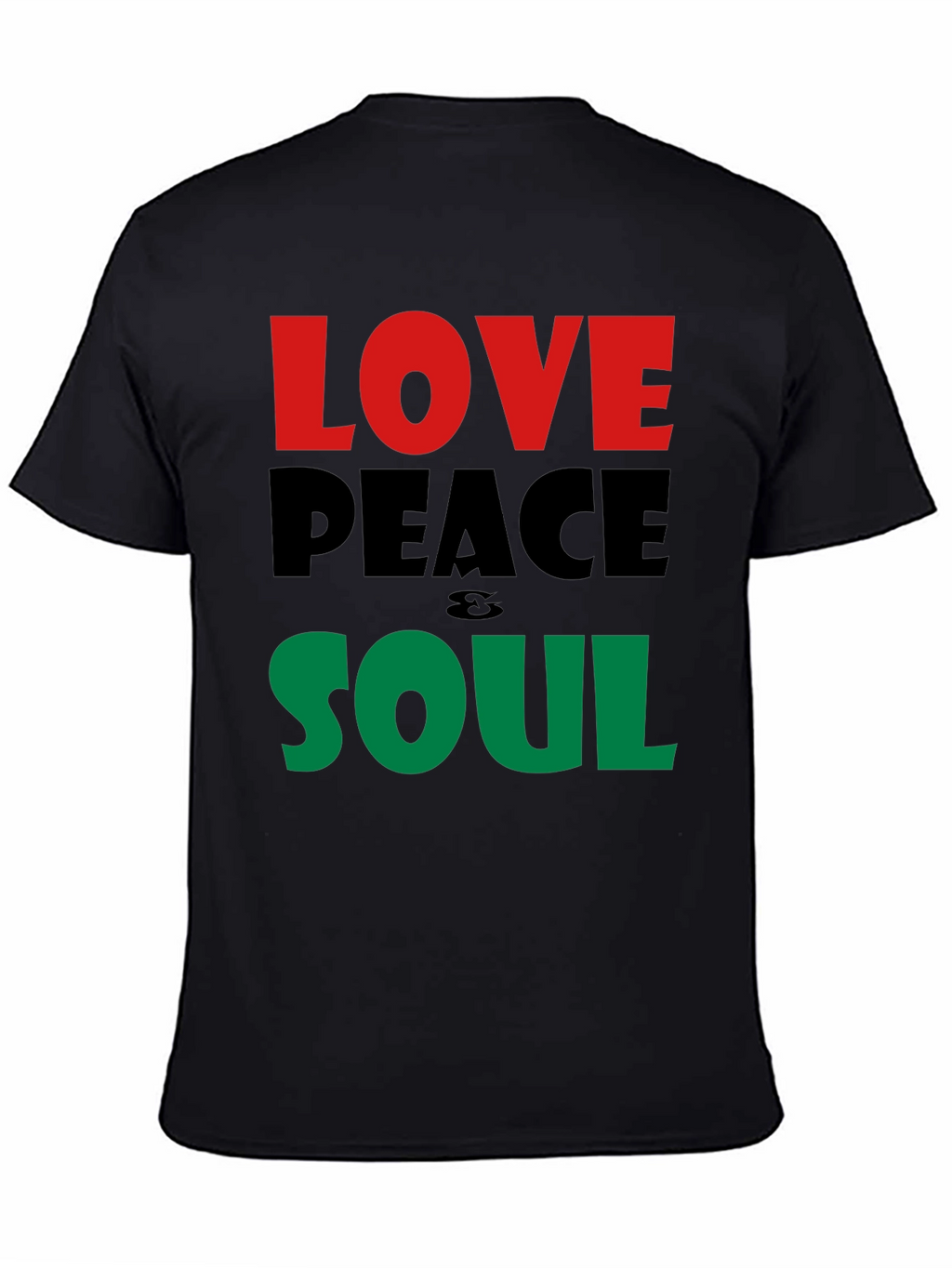 Love Peace Soul T-Shirt - Black Short Sleeve