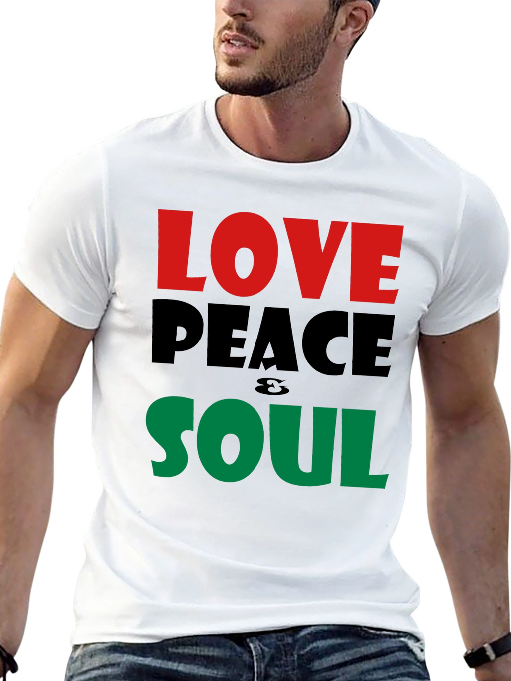 Love Peace Soul T-Shirt - Black Short Sleeve