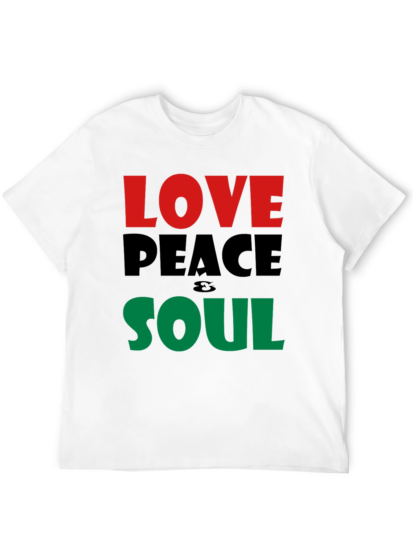 Love Peace Soul T-Shirt - Black Short Sleeve