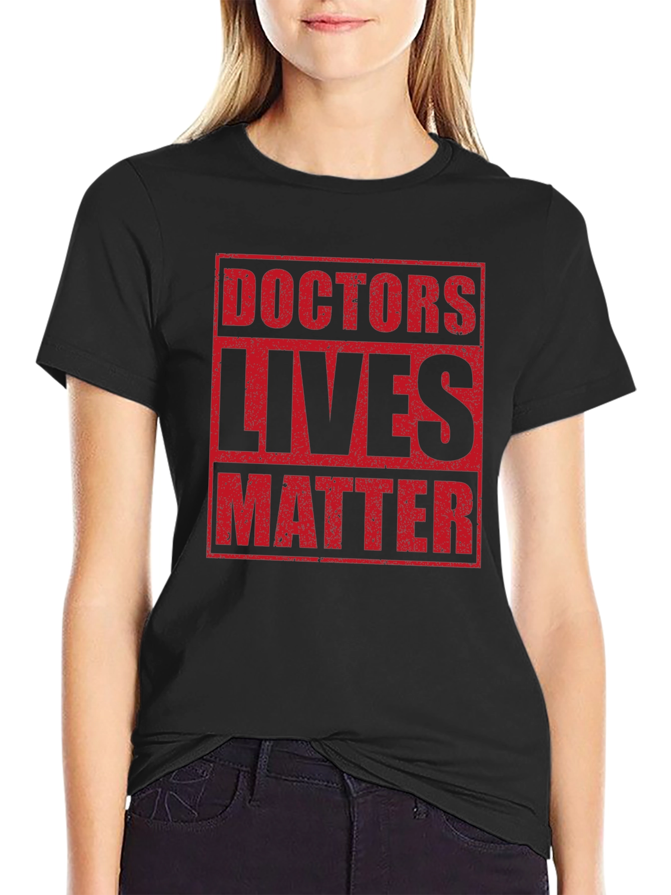 Doctors Lives Matter Graphic Tee - Black