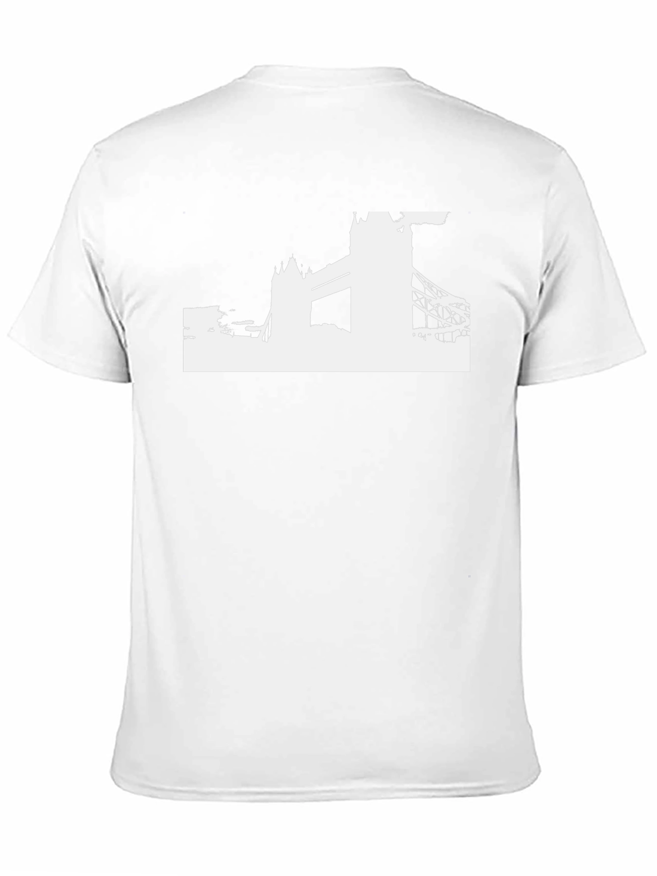London Skyline Graphic Tee - Black Cotton T-Shirt