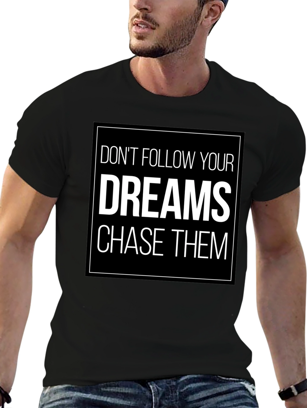 Chase Your Dreams Graphic Tee - Black