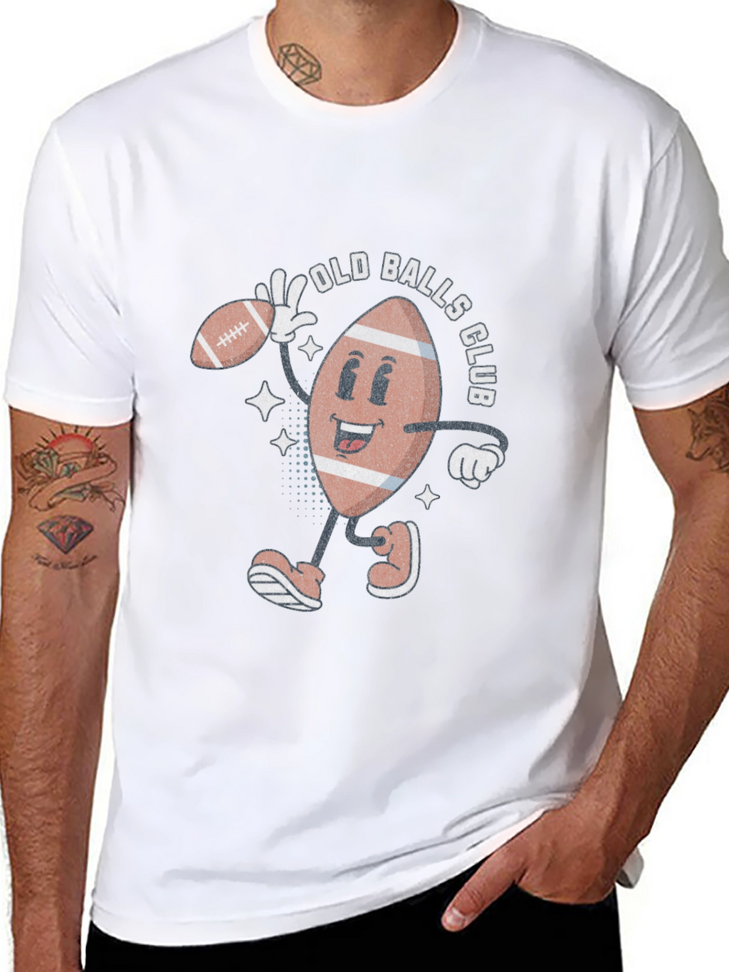 Old Balls Club Graphic T-Shirt - Retro Football Tee
