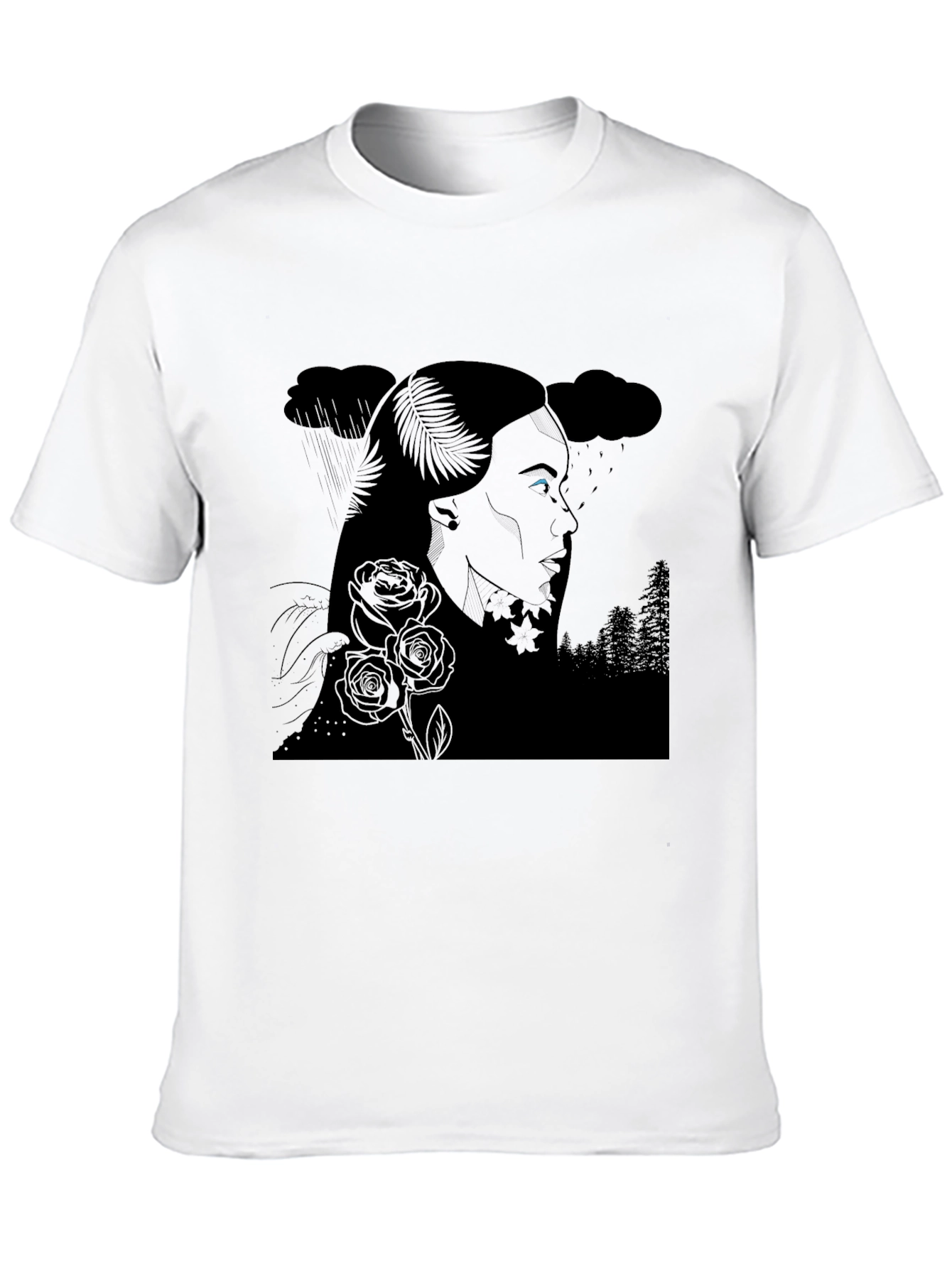 Ethereal Woman Graphic Tee - Black