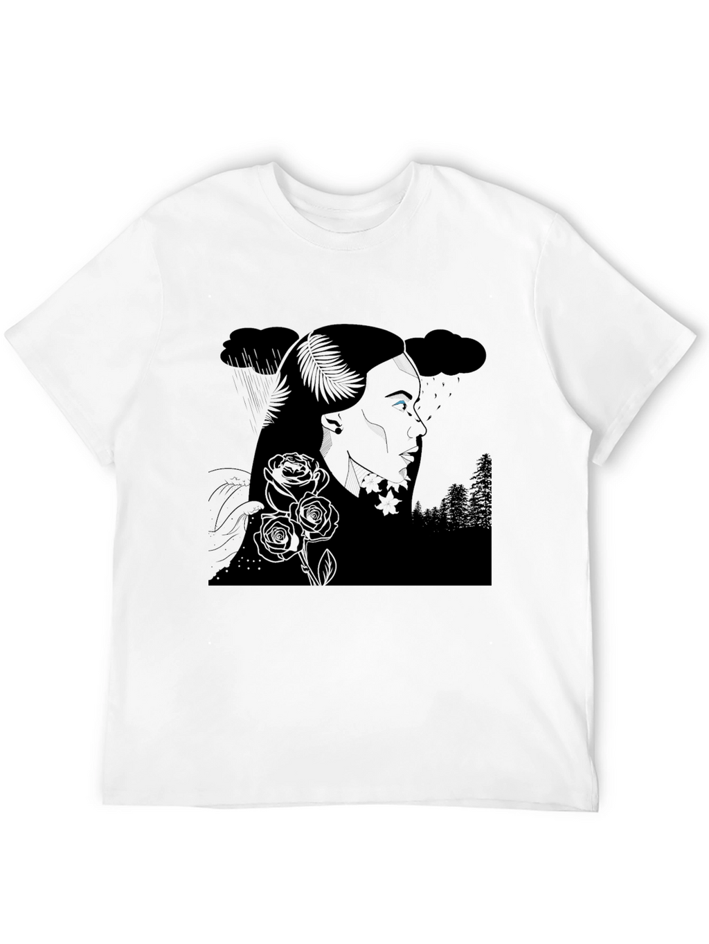 Ethereal Woman Graphic Tee - Black