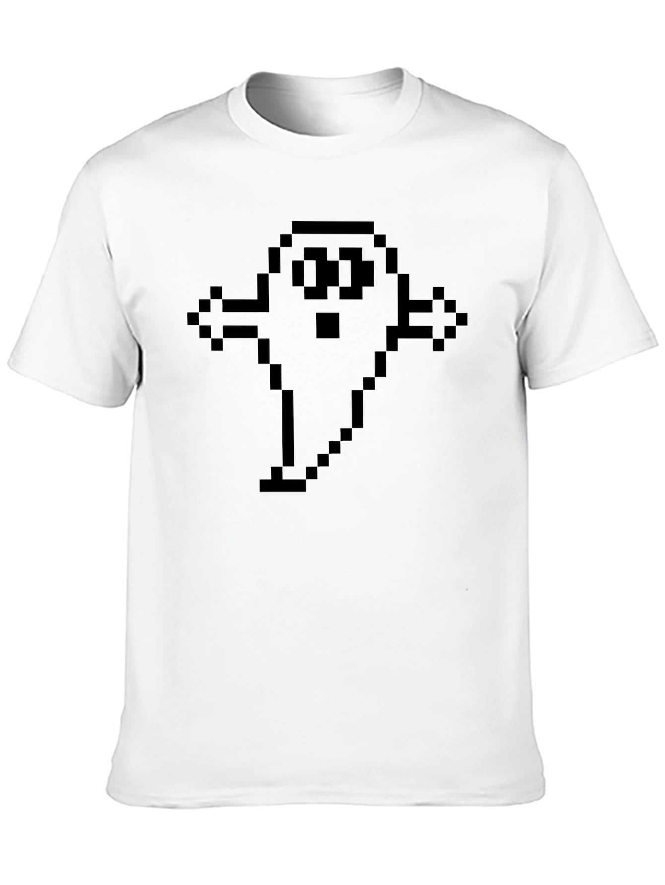 Pixel Ghost Graphic Tee - Retro Gaming Style