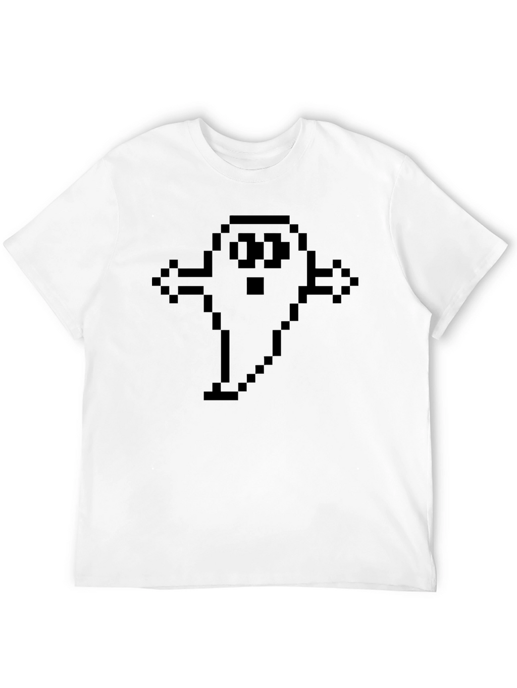Pixel Ghost Graphic Tee - Retro Gaming Style