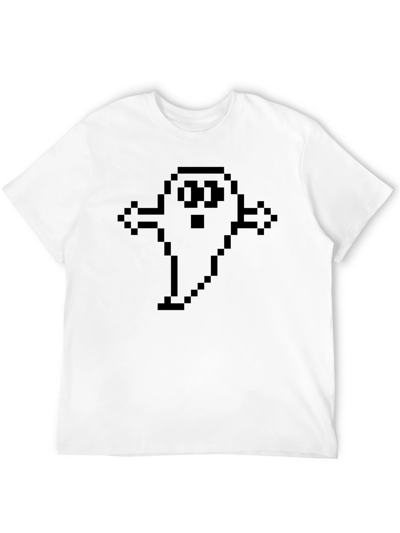 Pixel Ghost Graphic Tee - Retro Gaming Style