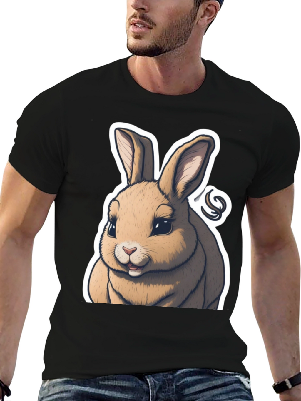 Bunny Graphic Tee - Soft Cotton Blend