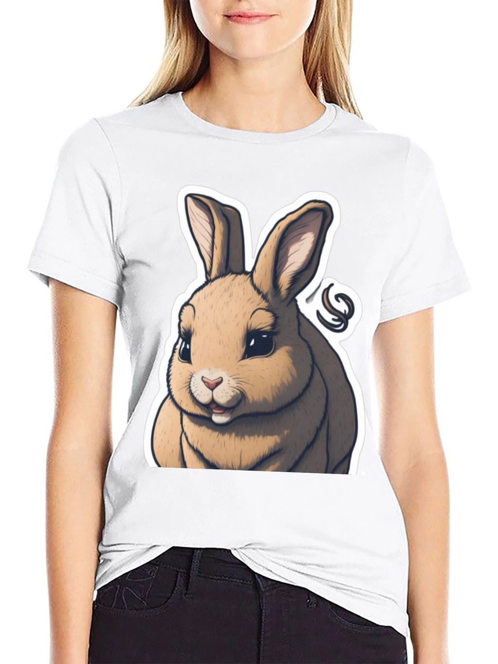 Bunny Graphic Tee - Soft Cotton Blend