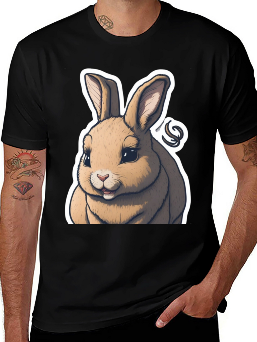 Bunny Graphic Tee - Soft Cotton Blend